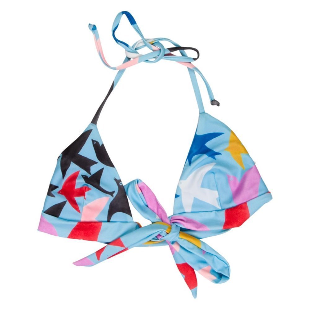 Mara Hoffman Sky Blue Bird Bikini Top - S,  NWT